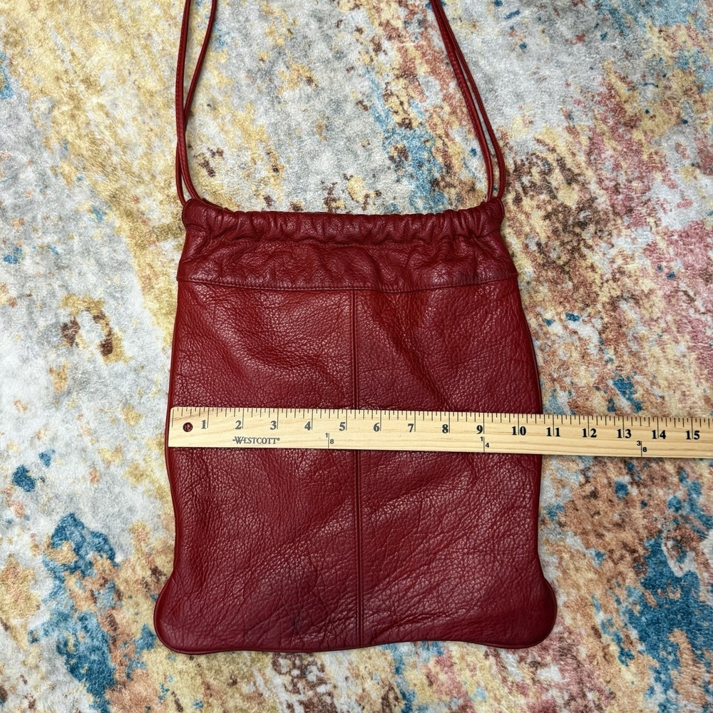 Hobo International Crossbody Bag Red Leather Hobo Vintage Hippie Purse - Picture 16 of 16